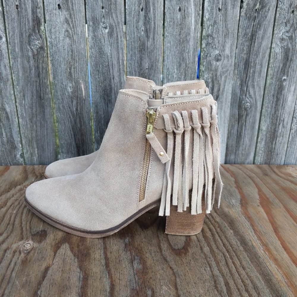 ASOS RHYMES Suede Fringe Ankle Boots Size 7 - Picture 2 of 7